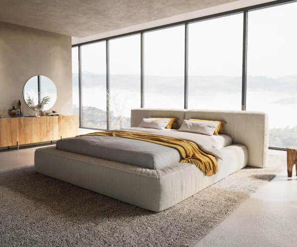 Sommier-rembourré Coperti 180x200 cm Bouclé blanc crème