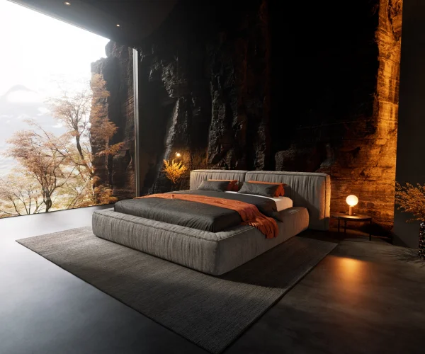 Sommier-rembourré Coperti 180x200 cm microfibre gris