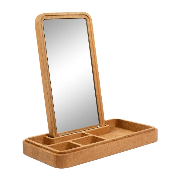 Spring Copenhagen Miroir avec boîte de rangement 32 cm Chêne