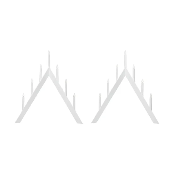 Star Trading Chandelier de l’Avent Arrow 64,5 cm lot de 2 - Blanc Blanc