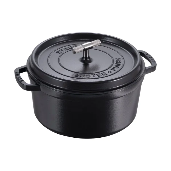 STAUB Casserole en fonte avec acier inoxydable Buster & Punch 6,75 L