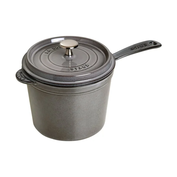 STAUB Casserole haute La Cocotte Staub gris graphite 2,8 L