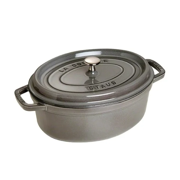 STAUB Cocotte en fonte ovale Staub 4,2 l gris