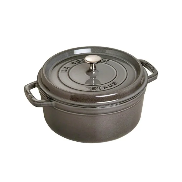 STAUB Cocotte en fonte ronde Staub 5,2 l gris