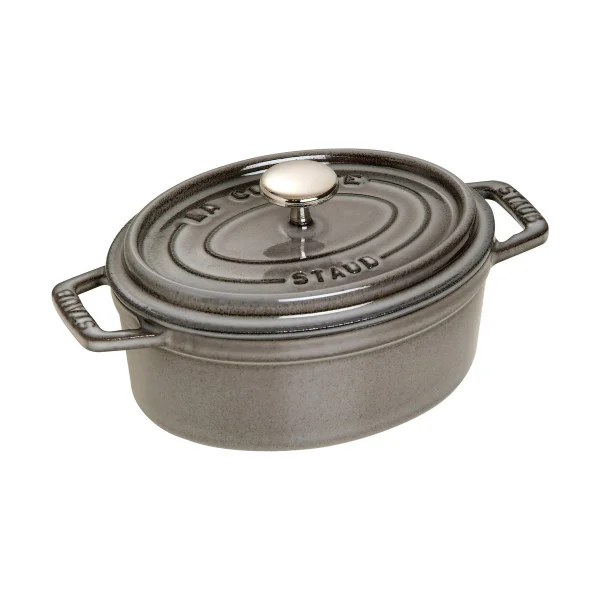 STAUB Cocotte ovale La Cocotte Staub fonte 1 L Gris graphite