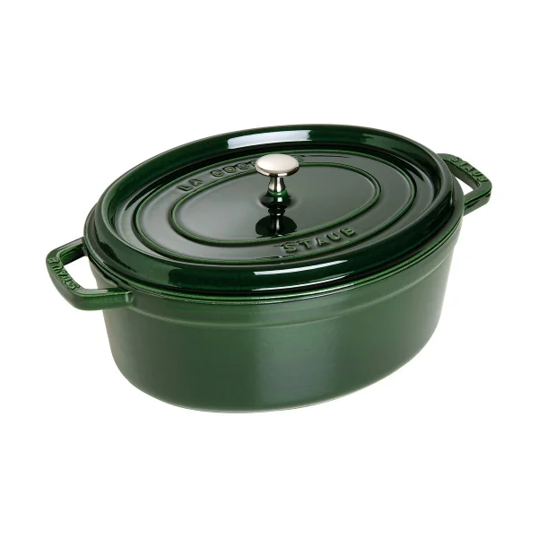 STAUB Cocotte ovale La Cocotte Staub fonte 6,7 L Basilic vert
