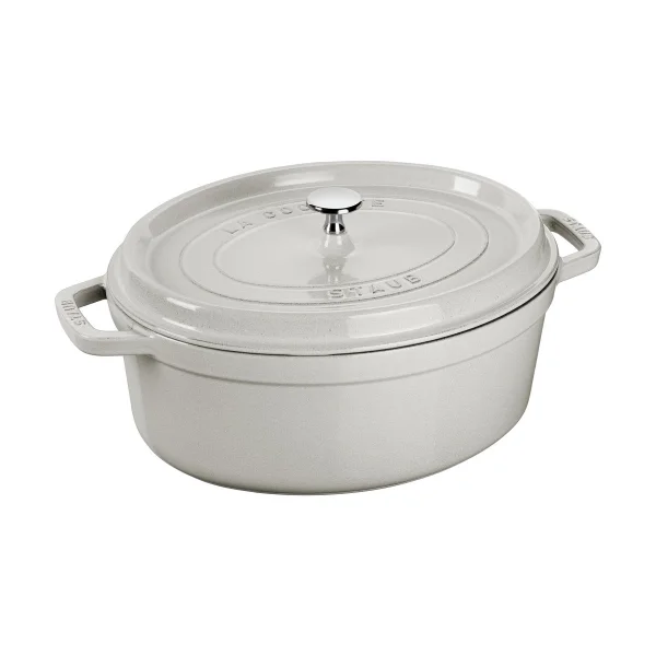 STAUB Cocotte ovale La Cocotte Staub fonte 6,7 L White truffle