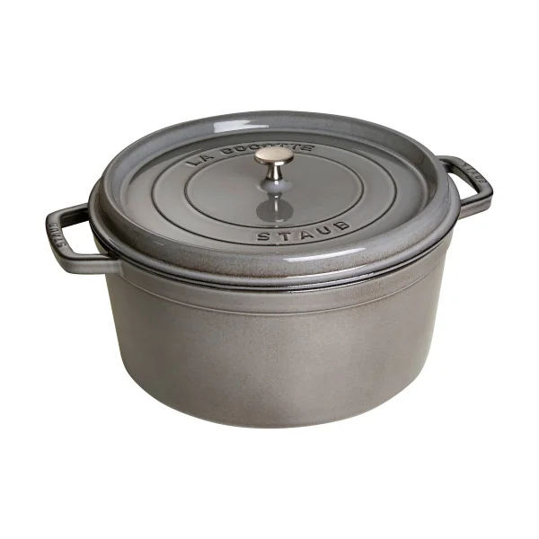 STAUB Cocotte ronde La Cocotte Staub fonte 12,6 L Gris graphite