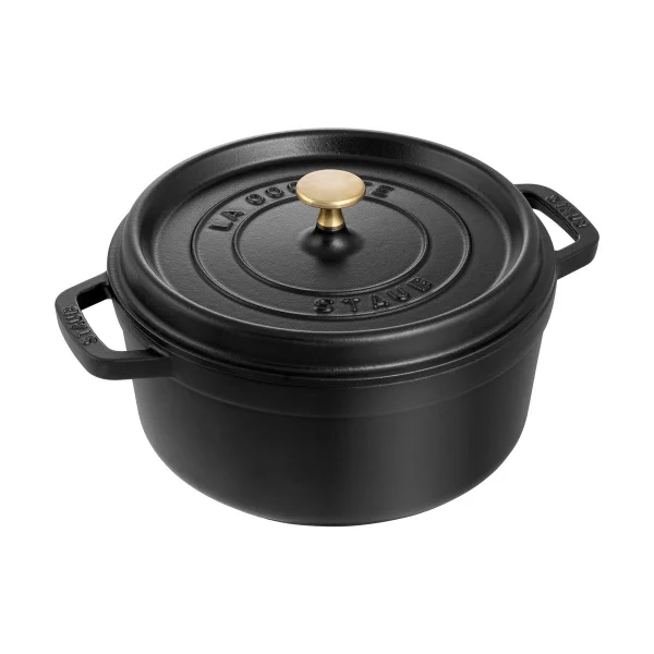 STAUB Cocotte ronde La Cocotte Staub fonte 2,6 L Noir