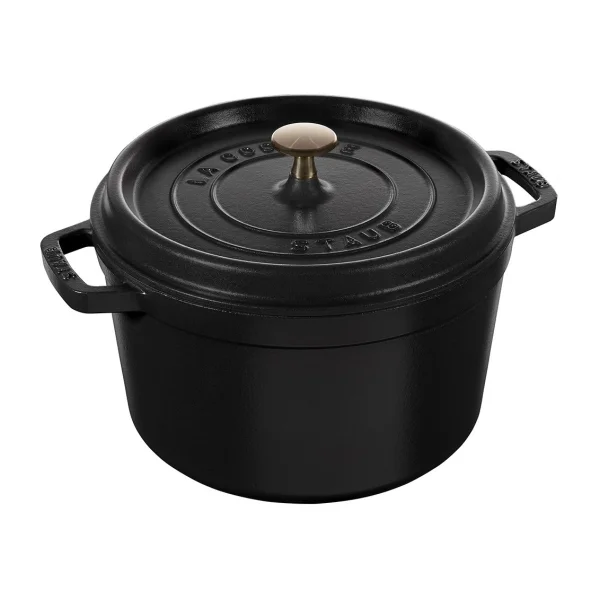 STAUB Cocotte ronde Staub modèle haut 4,8 L Noir mat