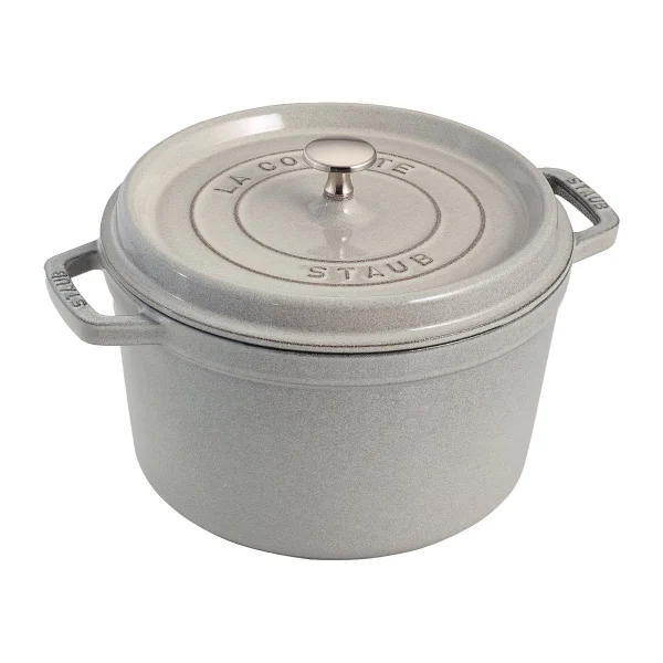 STAUB Cocotte ronde Staub modèle haut 4,8 L White Truffle