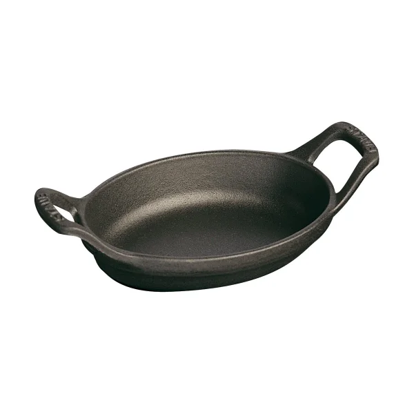 STAUB Plat à four ovale en fonte Staub 37 cm Noir