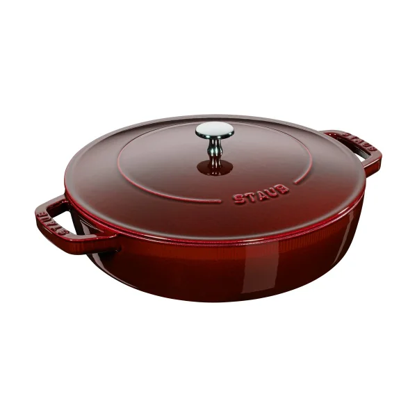 STAUB Poêle à frire en fonte Chistera Staub Ø28 cm Rouge grenadine