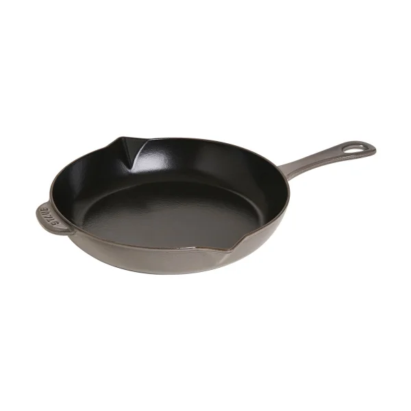 STAUB Poêle à frire Staub fonte noire avec bec verseur Ø26 cm Gris graphite