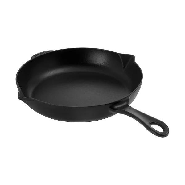 STAUB Poêle à frire Staub fonte noire avec bec verseur Ø26 cm Noir