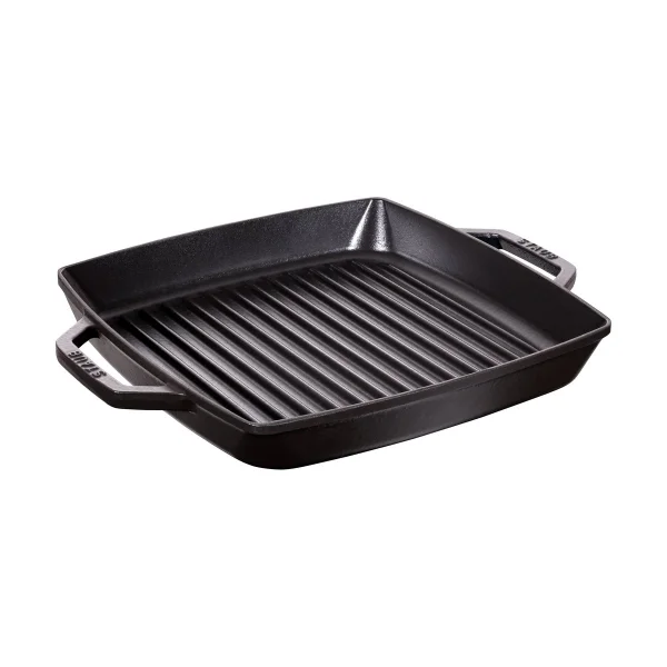 STAUB Poêle à griller Pure Staub fonte carrée noire 28 cm