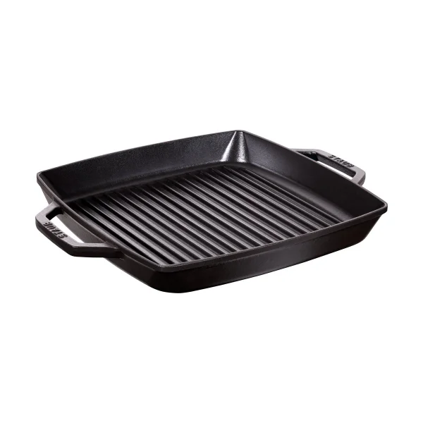 STAUB Poêle à griller Pure Staub fonte carrée noire 33 cm