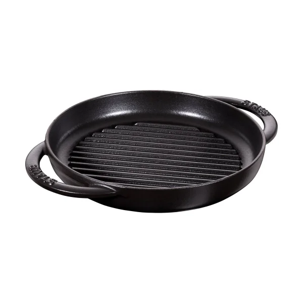 STAUB Poêle à griller Pure Staub fonte ronde noire Ø22 cm