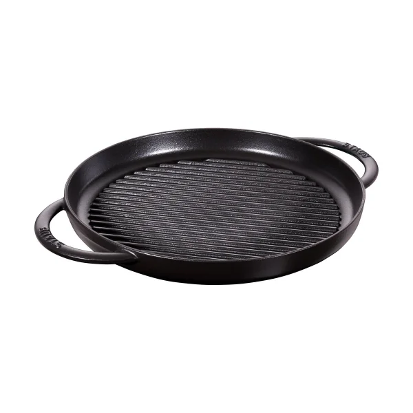STAUB Poêle à griller Pure Staub fonte ronde noire Ø30 cm