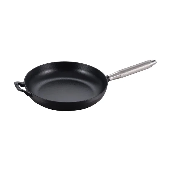STAUB Poêle en fonte noire Buster & Punch Ø28 cm Poignée en acier