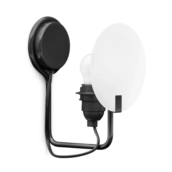 Stilnovo - Applique murale LED Bugia, noire, à 1 lampe