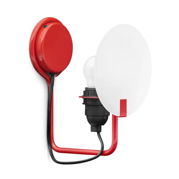 Stilnovo - Applique murale LED Bugia, rouge, à 1 lampe