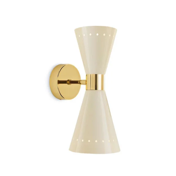Stilnovo - Applique murale Megafono, couleur ivoire, 14 cm, à 2 lampes