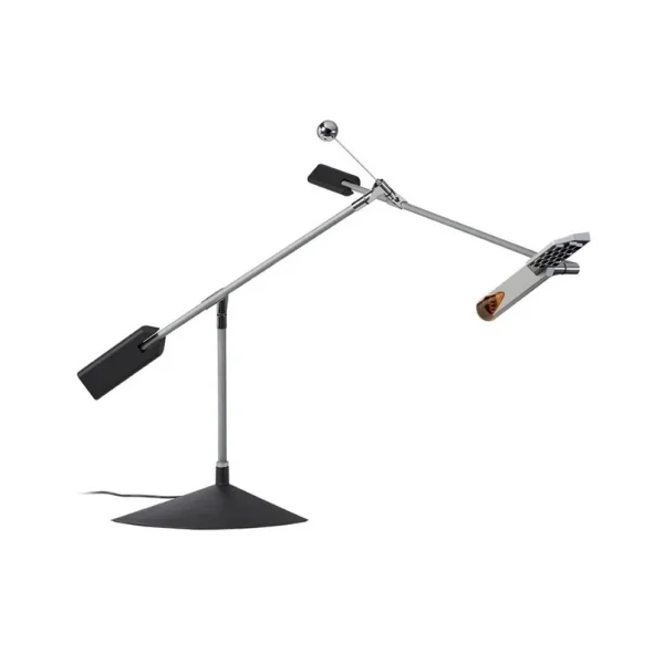 Stilnovo - lampe à poser LED Halley, grise, portée 100 cm