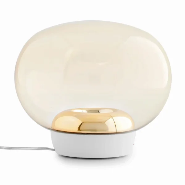 Stilnovo - lampe à poser LED La Mariée, dorée/blanche, hauteur 23,5 cm