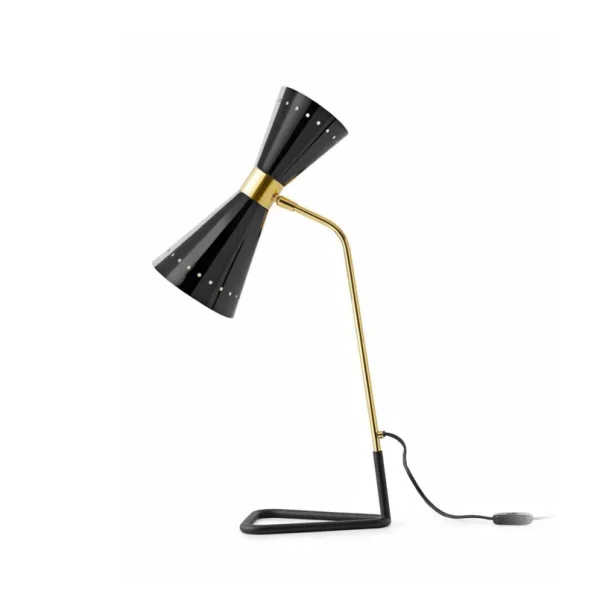 Stilnovo - Lampe de table Megafono, noire, hauteur 62 cm, métal