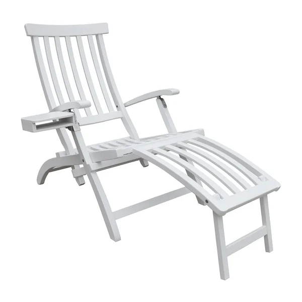 Stockamöllan Chaise longue Lobby blanche Plateau et protection contre la pluie inclus