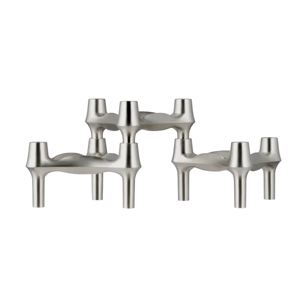 STOFF Bougeoir BMF STOFF, 3 pièces Chrome brossé