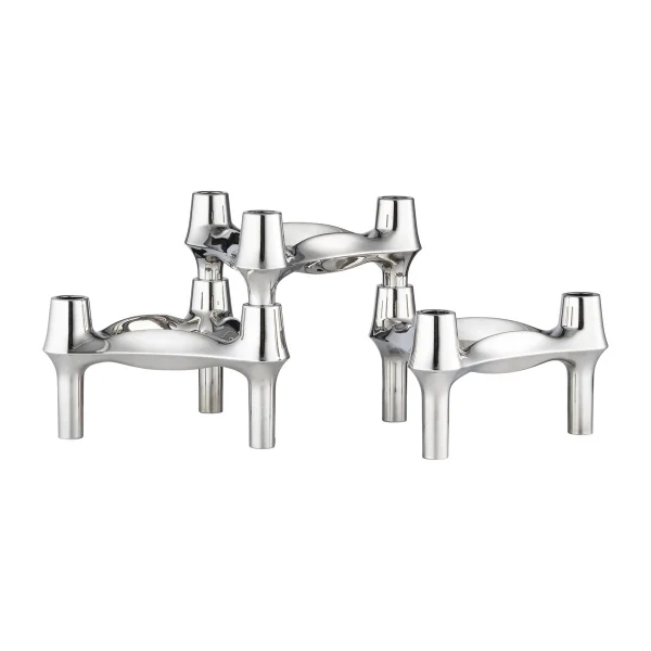 STOFF Bougeoir STOFF Nagel BMF, lot de 3 Chrome