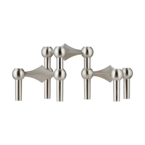 STOFF STOFF Nagel bougeoir lot de 3 Chrome brossé