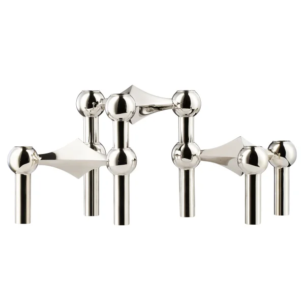 STOFF STOFF Nagel bougeoir lot de 3 chrome