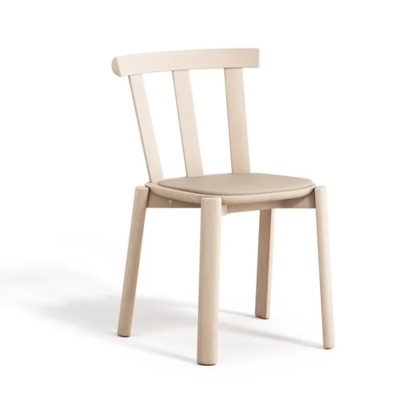 Stolab Chaise Alt assise rembourrée en bouleau Hallingdal 65-200 beige-vernis mat clair