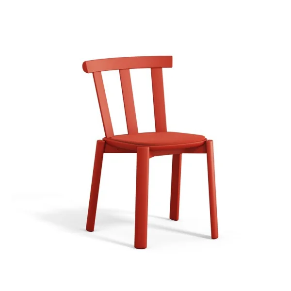 Stolab Chaise Alt assise rembourrée en bouleau Vidar 4, 542 red-rouge fraise 44