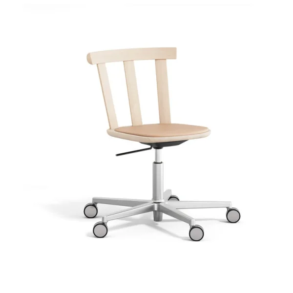 Stolab Chaise Alt sur pied pivotant avec assise rembourrée en bouleau Elmoveget 22011-vernis mat clair