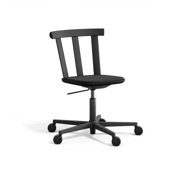 Stolab Chaise Alt sur pied pivotant avec assise rembourrée en bouleau Hallingdal 65-180 black-noir mat 99
