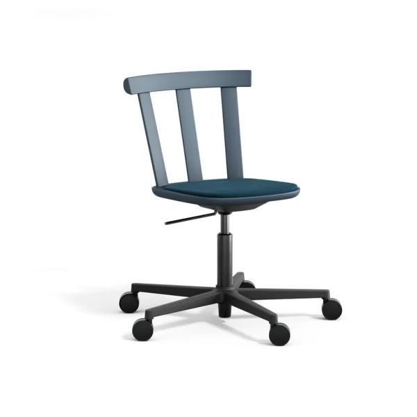 Stolab Chaise Alt sur pied pivotant avec assise rembourrée en bouleau Vidar 4, 733 blue-orage 66