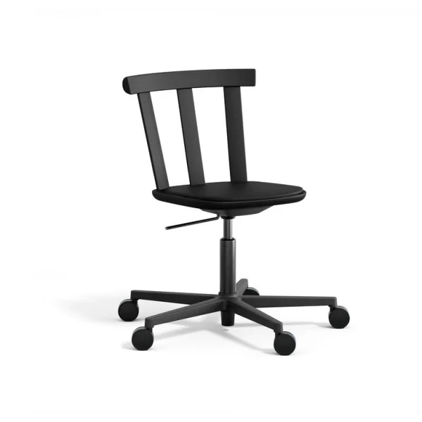 Stolab Chaise Alt sur pied pivotant avec assise rembourrée en chêne Elmotique 99001 black-noir mat 99