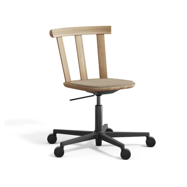 Stolab Chaise Alt sur pied pivotant avec assise rembourrée en chêne Hallingdal 65-220-huile naturelle