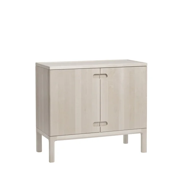 Stolab Commode Prio basse bouleau huilé blanc, porte en bois