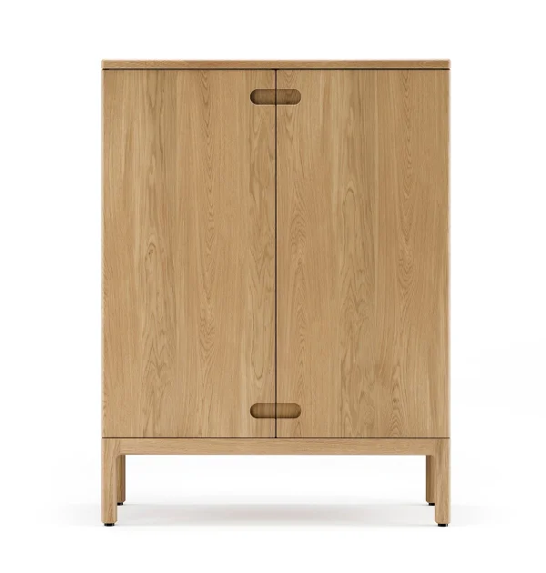 Stolab Commode Prio haute chêne huilé naturel, porte en bois