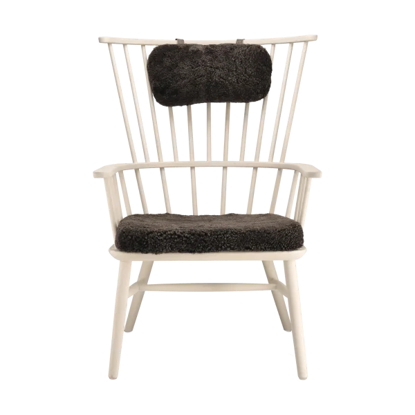 Stolab Fauteuil coussin & coussin pour le cou Henriette Huile blanche-Espresso