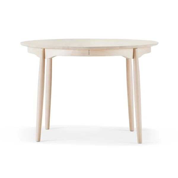 Stolab Table à manger Carl plateau fixe Ø115 cm Bouleau laqué mat clair