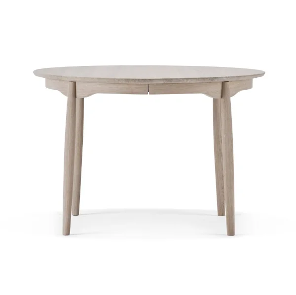 Stolab Table à manger Carl plateau fixe Ø115 cm Chêne huilé blanc