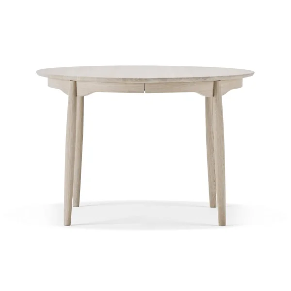 Stolab Table à manger Carl plateau fixe Ø115 cm chêne laqué mat clair