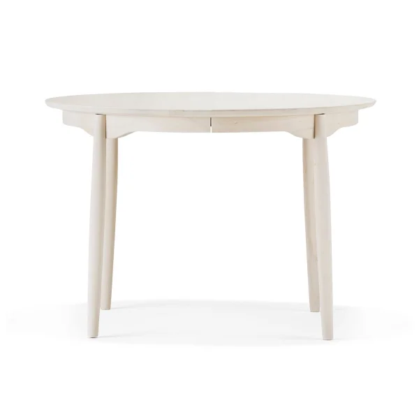 Stolab Table à manger divisible Carl Ø115 cm Bouleau huilé blanc