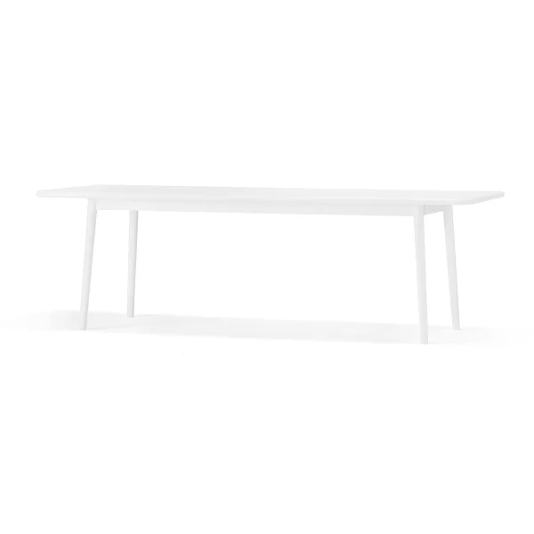 Stolab Table Miss Holly 235x82 + 2 rallonges 2x50 cm Bouleau 21 blanc